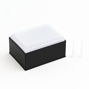 Filtered 384 Tips Racked 10 rks/bx|5bx/cs|50 rks/cs “$57.60 per Rack ($0.15 per Tip)” Filtered tips for accurate multichannel pipetting
